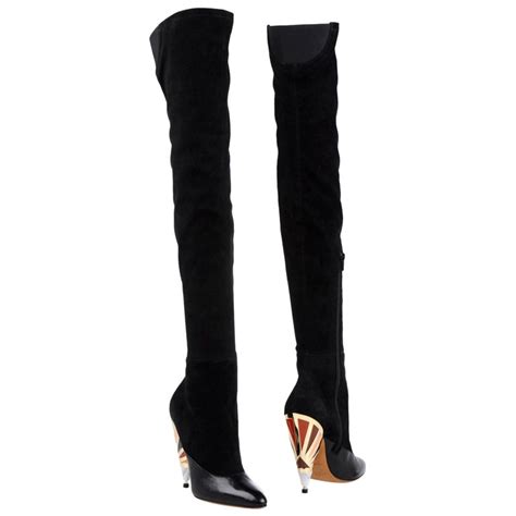 givenchy over the knee suede boots|givenchy golden boots.